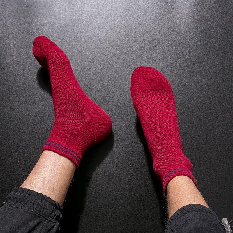 ZYSWP 5 Чифта Топли зимни чорапи Мъжки Памучни Свободни Разтеглив Дебели Топли Къси чорапи